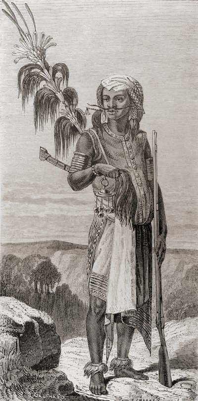 A native of Timor, South East Asia, from El Mundo en la Mano, published 1878 by European School